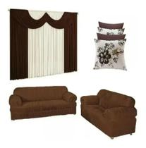 Cortina Paris 2mt+capa Sofa 3e2lugar+4capa Almofadas