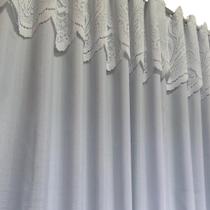 Cortina paris com renda 120x220 cor:branco