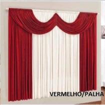 Cortina Paris Malha Gel Quarto Sala Varão Simples Medida 3,00m x 2,80m