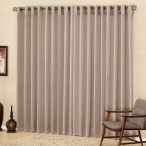 Cortina Parys 3 Metros Semi Blackout Sala Quarto Varão Avelã Cortina Parys 3 Metros Semi Blackout Sala Quarto Varão Avelã