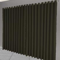 cortina pé direito blackout Celina 5,00 x 4,00 janela cinza