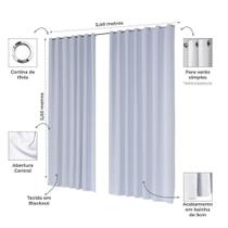 Cortina Pé Direito Duplo 5,40X5,00M Off White Cortina Pé Direito Duplo 5,40X5,00M Off White