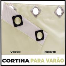 cortina pé direito Tecido Berlim 5,50 x 3,80 corta luz palha