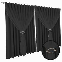 cortina pé direito varão Fiori blackout 5,50 x 4,50 palha