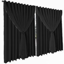 cortina pé direito varão Livia blackout 5,50 x 4,50 bege