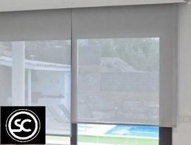 Cortina persiana rolô em tela solar screen 5% na cor branca medindo 1,60 de largura e 1,80 de altura - Premium