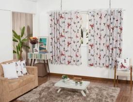 Cortina pet 1,80 x 2,50 com estampa de cachorro quarto sala decorativo infantil ótima qualidade - BENEVIDES