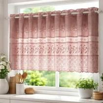 Cortina Pia Balcão Banheiro Cozinha Renda Varias Estampas