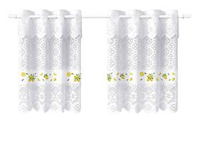 Cortina Pia Bando Vitro Real Renda Cozinha 1,60X0,80X0,20