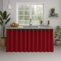 Cortina Pia De Cozinha Para Varão PVC Impermeável