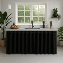 Cortina Pia De Cozinha Pvc Impermeável E Antimofo 2,80x0,80