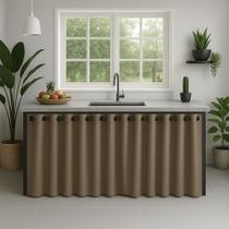 Cortina Pia De Cozinha Pvc Impermeável E Antimofo 2,80x0,80