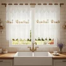 Cortina Pia e vitro Bando Passione Renda Cozinha1,60x0,75x0,20