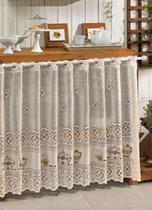 Cortina Pia Renda Desert Coffee 2,00Larg X0,80 Alt