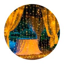 Cortina Pisca Pisca Natal Colorida 300 Led 3 Metros 8 Modos