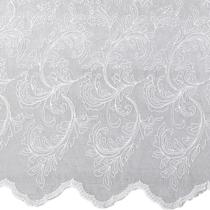 Cortina Poliéster Duplex Bella Janela Valencia Barrada Branco 4,20x2,30m