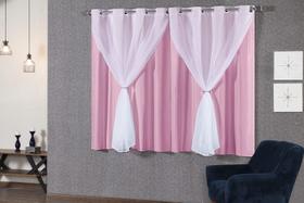cortina pra varão simples cortina 2,80x1,60m cortina pvc e vóil cortina blackout cortina pra sala/quarto