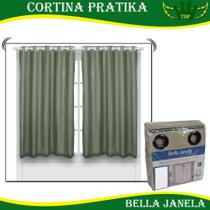 Cortina Pratika 2.60m x 1.70m Lisa Slim Militar - Bella Janela