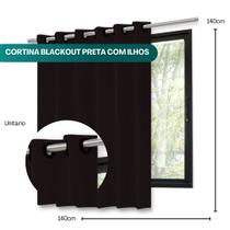 Cortina Preta Blackout Dupla Face 140x140xcm Vida Pratika