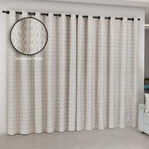 Cortina Prisma 4m x 2,60m Linho/Jacquard Semi Blackout - Nude Cortina Prisma 4m x 2,60m Linho/Jacquard Semi Blackout - Nude