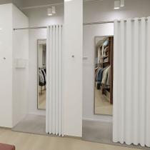 Cortina Provador Premium 1,30x2,00 BLACKOUT / BLECAUT com Ilhós Cromado 100% Privacidade