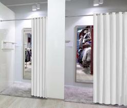 Cortina Provador Roupas 1,50x2,00 Branco 100% Privacidade