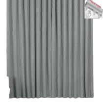 Cortina Pryme 3 Metros Sala Em Oxford Trilho Suisso Cinza