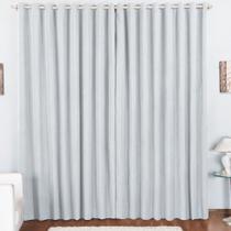 Cortina Pryme 4 Metros Sala Quarto em Oxford para Varão - Branca - 100% Poliéster