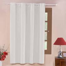 Cortina PVC Corta Luz Blackout 1,10m x 1,30m Branco Folha Unica