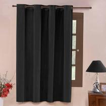 Cortina PVC Corta Luz Blackout 1,10m x 1,30m Preto Folha Unica Cortina PVC Corta Luz Blackout 1,10m x 1,30m Preto Folha Unica
