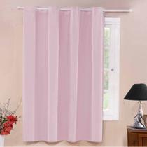 Cortina PVC Corta Luz Blackout 1,10m x 1,30m Rosa Folha Unica