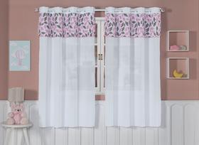 Cortina Quarto Bebê Infantil Menino E Menina Estampada Lisa 2,90x1,80