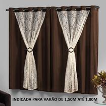 Cortina Quarto Casal 2,20m x 1,30m com Ilhós Oferta Marrocos - Decora Shopping