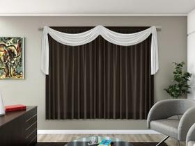 Cortina Quarto E Sala 2,00 X 1,80 Marrom Lais Com Bando Cortina Quarto E Sala 2,00 X 1,80 Marrom Lais Com Bando