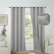 Cortina Quarto e Sala Blakout de Linho com vedação Total da Luz 300x220cm Para Varão até 2 Metros