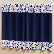 Cortina Quarto Infantil Bebe Ilhos Menino Chuva de Amor Estampada Nuvem Marinho 2x1,70m