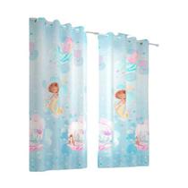 Cortina Quarto Infantil Blackout Santista 280cm x180cm Corta Luz - Sereias