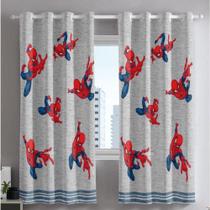 Cortina Quarto Infantil Corta Luz Homem Aranha 2,60m x 1,70 - Bella Janela