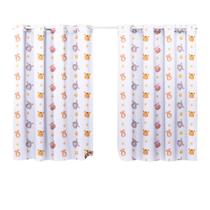 Cortina Quarto Infantil Criança Bebe Menino Menina Pequena P/ Varao Simples Safari Savana Branco Cortina Quarto Infantil Criança Bebe Menino Menina Pequena P/ Varao Simples Safari Savana Branco