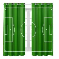 Cortina Quarto Infantil Futebol 2,00L x 1,50A (Sala ,Estampada, Decorativa, Menino, Menina, Janela)