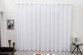 Cortina Quarto Jacquard Semi Blackout Branco 2,60X1,80M