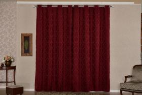 cortina quarto jacquard tecido semi blackout bordo 2,60x1,80 cortina quarto jacquard tecido semi blackout bordo 2,60x1,80