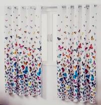 Cortina Quarto Sala Decoração Casa Luxo 2,00 x 2,50 cm Borboleta menina Cortina Quarto Sala Decoração Casa Luxo 2,00 x 2,50 cm Borboleta menina