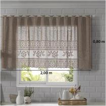 Cortina Renda 200x80cm Interlar Vaquinhas Pia Balcão Cozinha Cor Marromvalencia Cortina Renda 200x80cm Interlar Vaquinhas Pia Balcão Cozinha Cor Marromvalencia