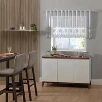 Cortina Renda 2,20m X 80cm Para Pia Ou Janela Bule Branca Cortina Renda 2,20m X 80cm Para Pia Ou Janela Bule Branca