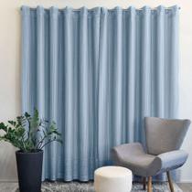 Cortina Renda Azul C/ Forro Classica Olimpia 3,00x1,80 Alt