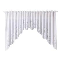 Cortina Renda Cascata Tulipinhas Branca Cozinha Cortina Renda Cascata Tulipinhas Branca Cozinha