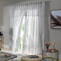 Cortina Renda Clássica 300x180 Irlanda Sala Quarto P/ Varão Cor Branco Cortina Renda Clássica 300x180 Irlanda Sala Quarto P/ Varão Cor Branco