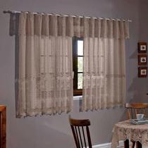 Cortina Renda Cozinha Clássica Arabesco 280x120x30cm Desert Cortina Renda Cozinha Clássica Arabesco 280x120x30cm Desert