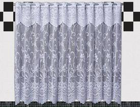Cortina Renda Cozinha Nova Karla 2,00 x 1,20m Branca Cortina Renda Cozinha Nova Karla 2,00 x 1,20m Branca